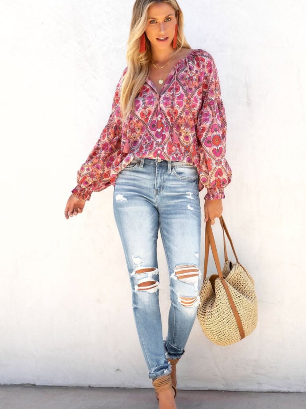 NWOT Floral Blouse